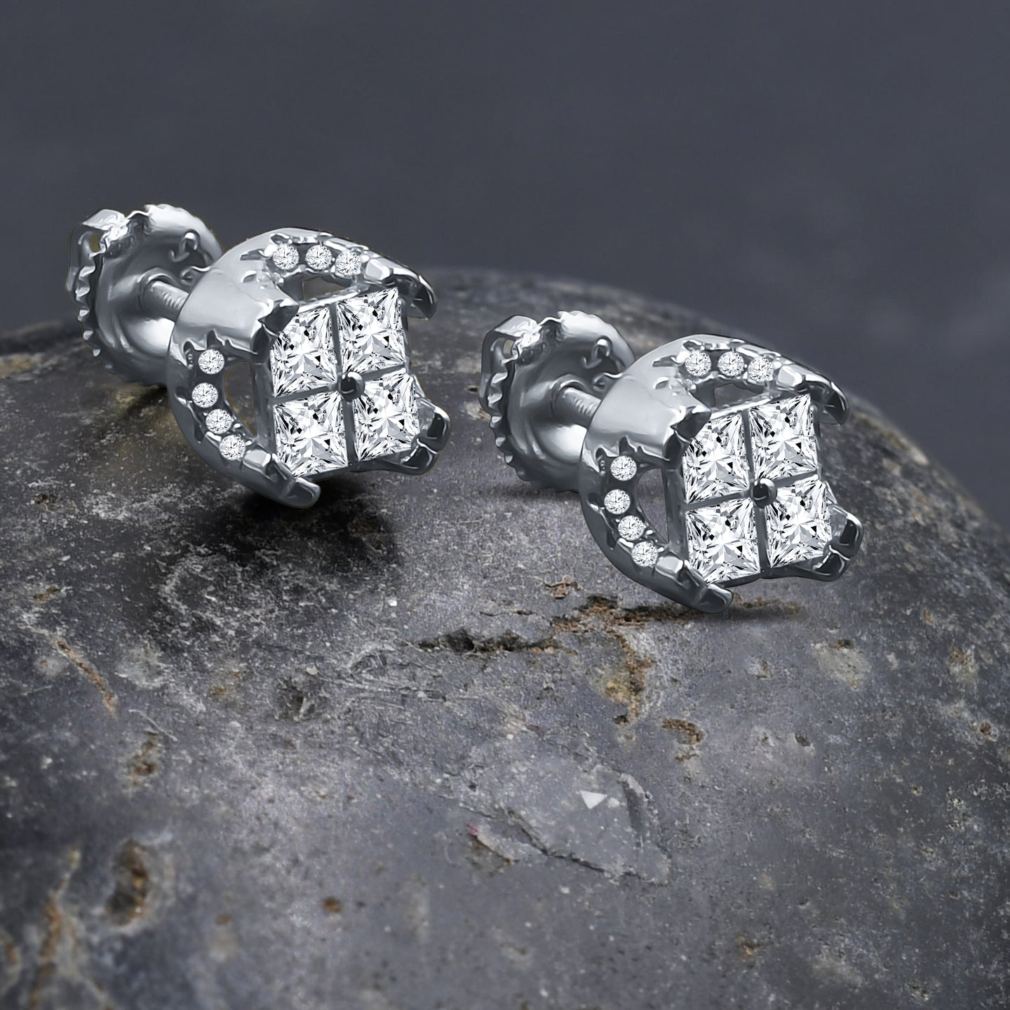 DIAMANTE SCREW BACK EARRINGS | 9212831