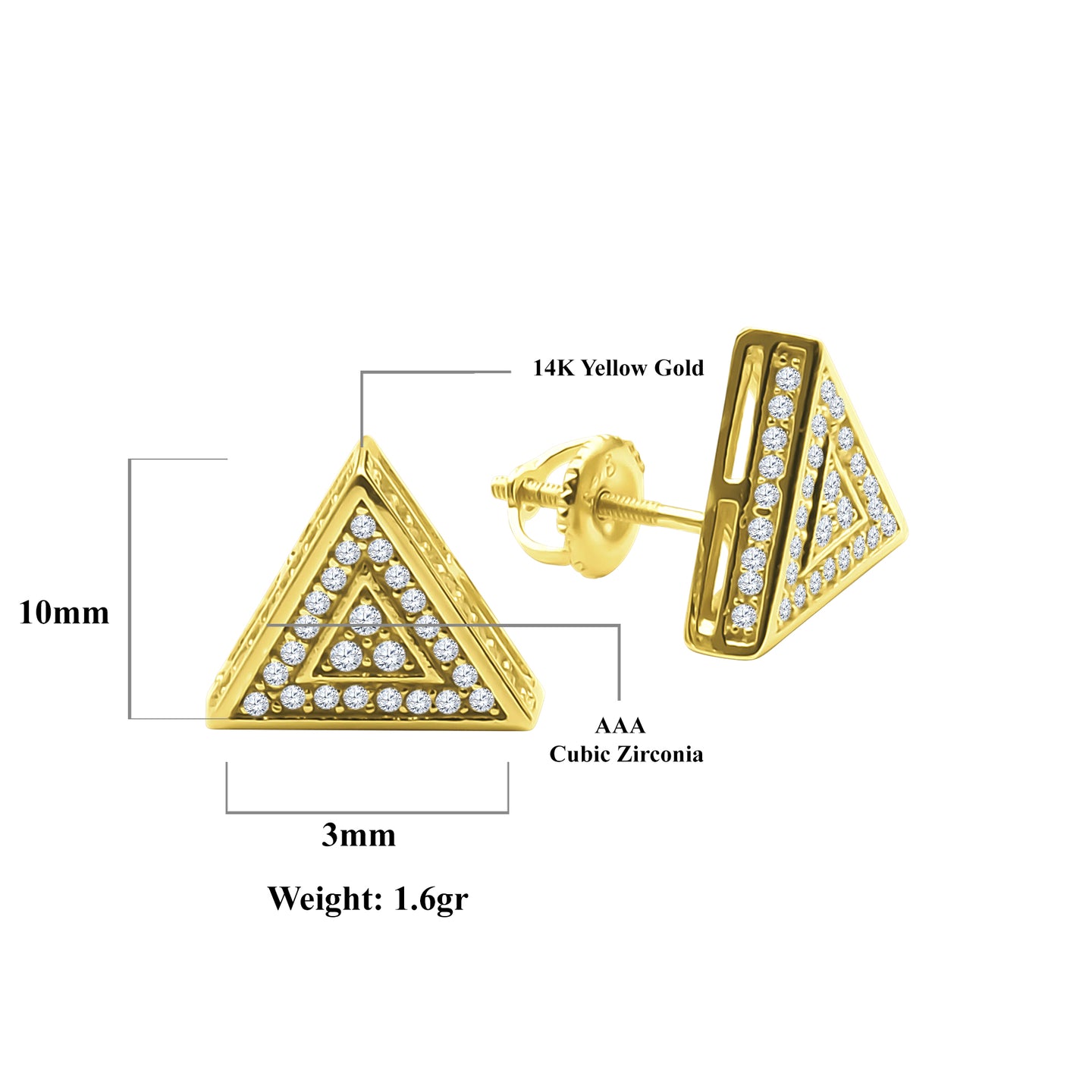 Trigonal Screw Back earrings | 9212822