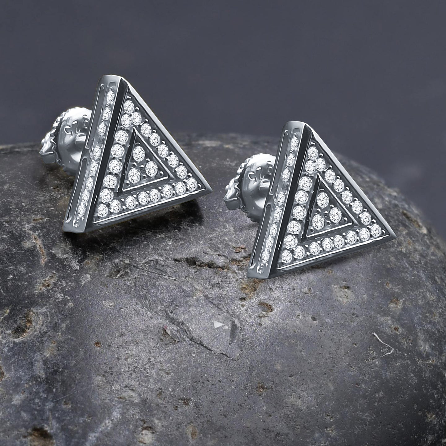 TRIGONAL SCREW BACK EARRINGS | 921821