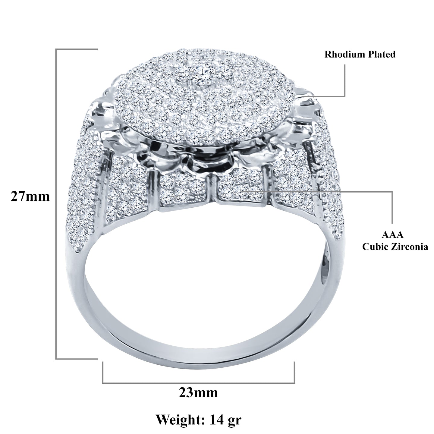 AGGRANDIZE SILVER RING I 9214541