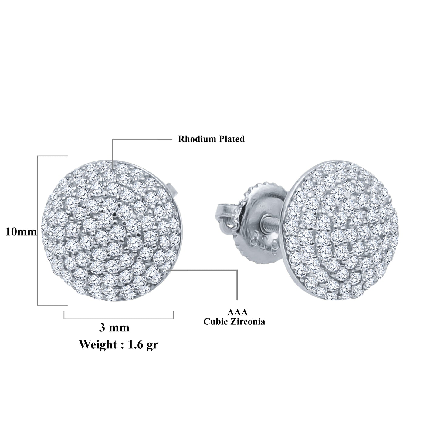 GLOBATE SILVER EARRINGS | 9212911