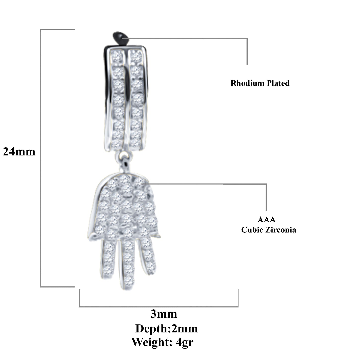 AHIMSA SILVER EARRINGS | 9214531