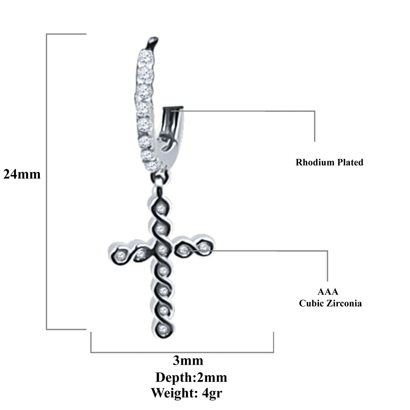 DOMINIQUE SILVER EARRINGS | 9214491