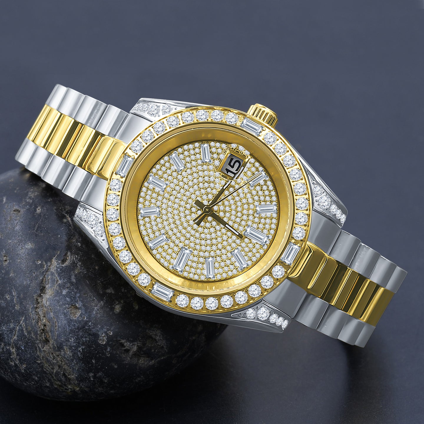 MAJESTY STEEL CZ HIP HOP WATCH  | 5304842