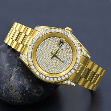 MAJESTY STEEL CZ HIP HOP WATCH  | 530482