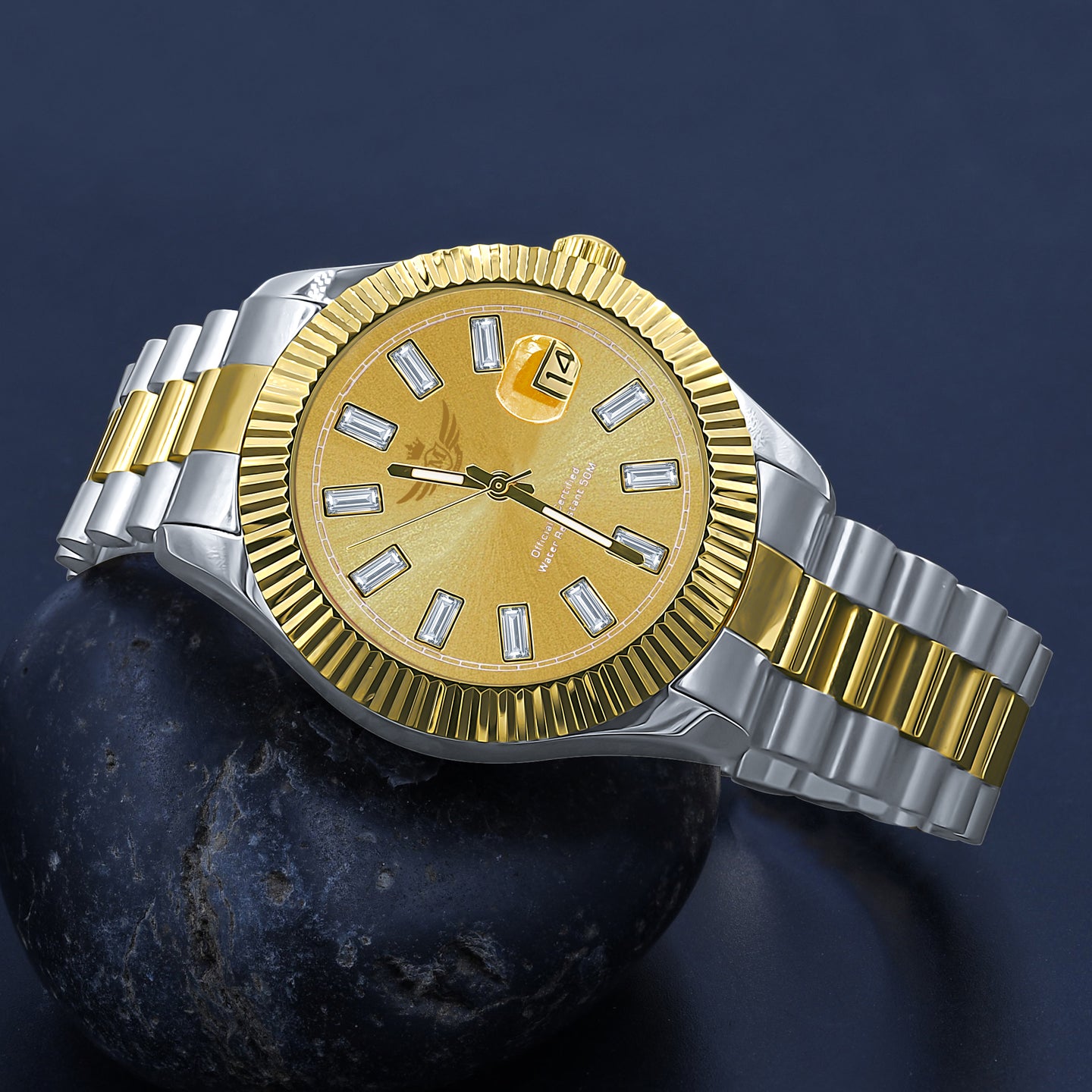 COSMIC STEEL AUTOMATIC CZ WATCH | 5628642