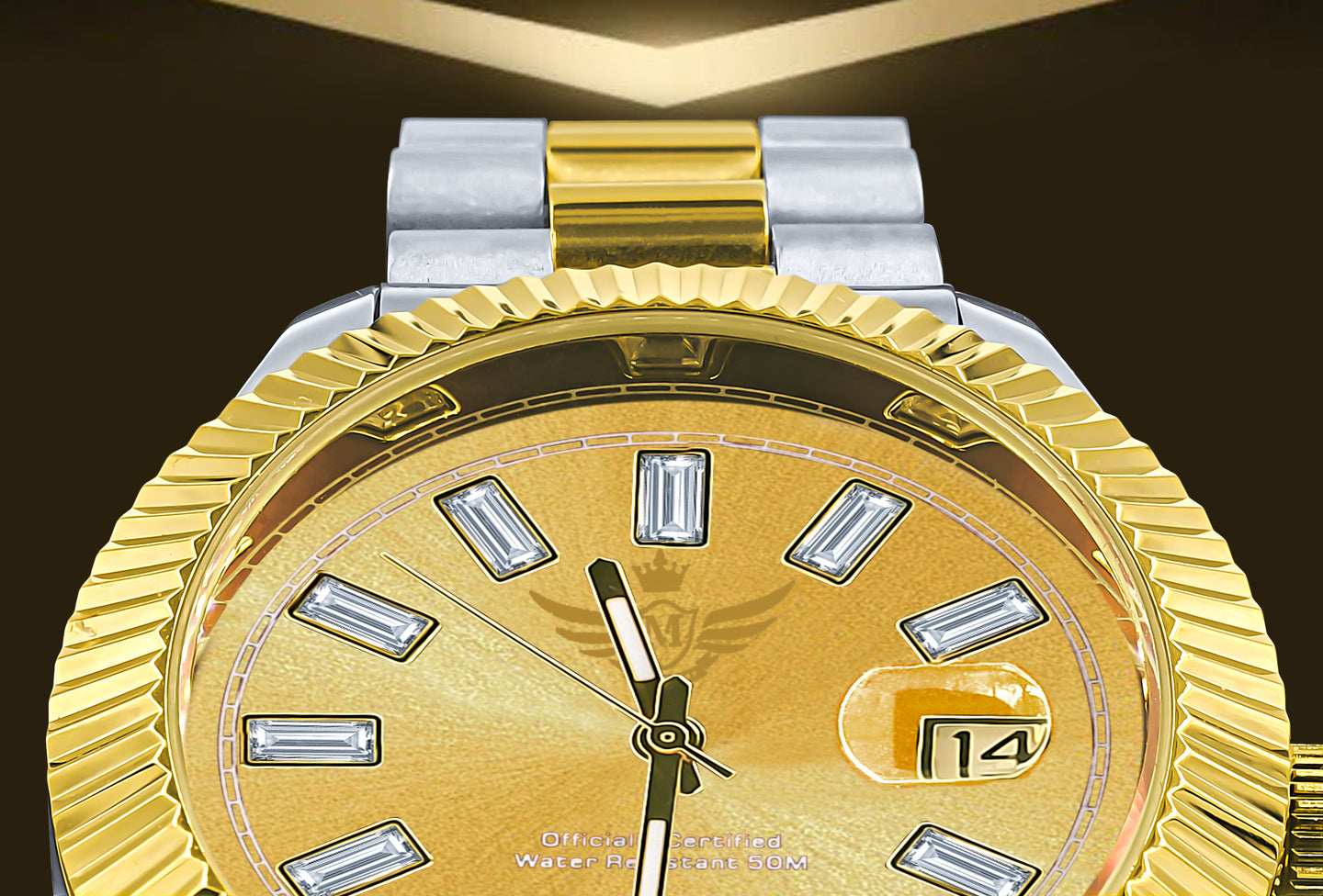 COSMIC STEEL AUTOMATIC CZ WATCH | 5628642