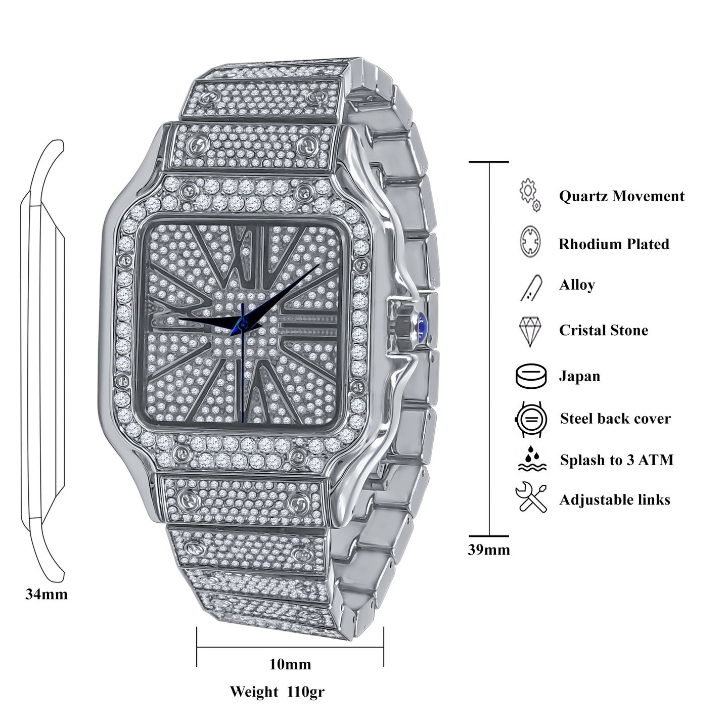 PRODIGIOUS HIP HOP METAL WATCH | 562891