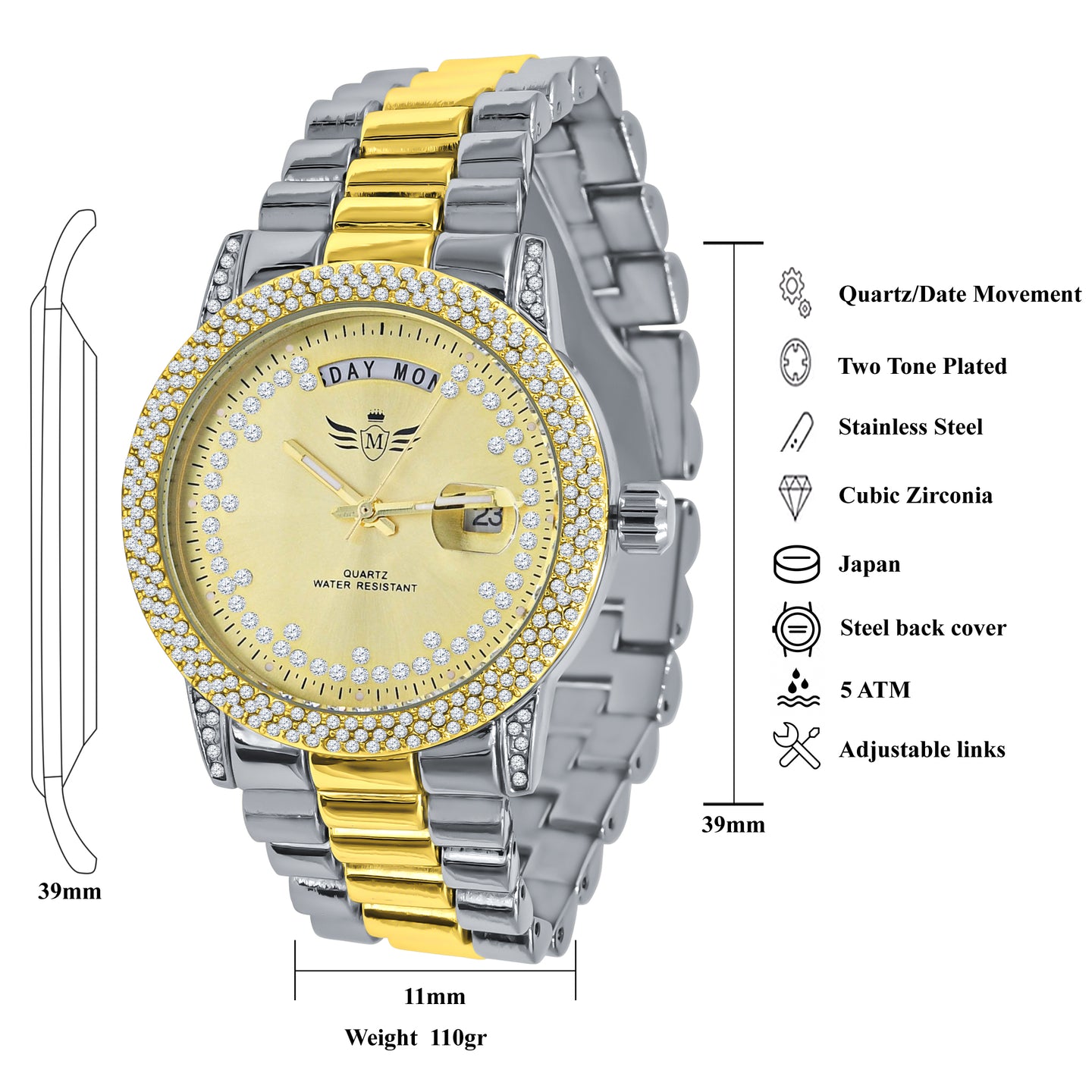 GRANDEUR BLING METAL WATCH | 5626542
