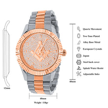 ARIES MASONIC ICED OUT HIP HOP METAL WATCH | 5629918