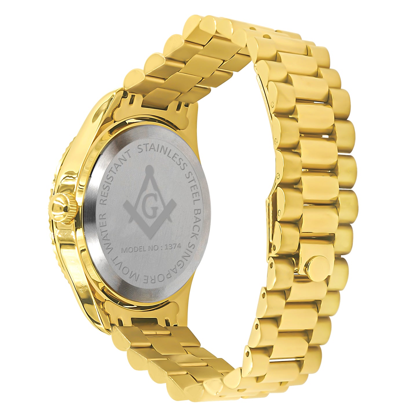 ARIES MASONIC ICED OUT HIP HOP METAL WATCH | 562992