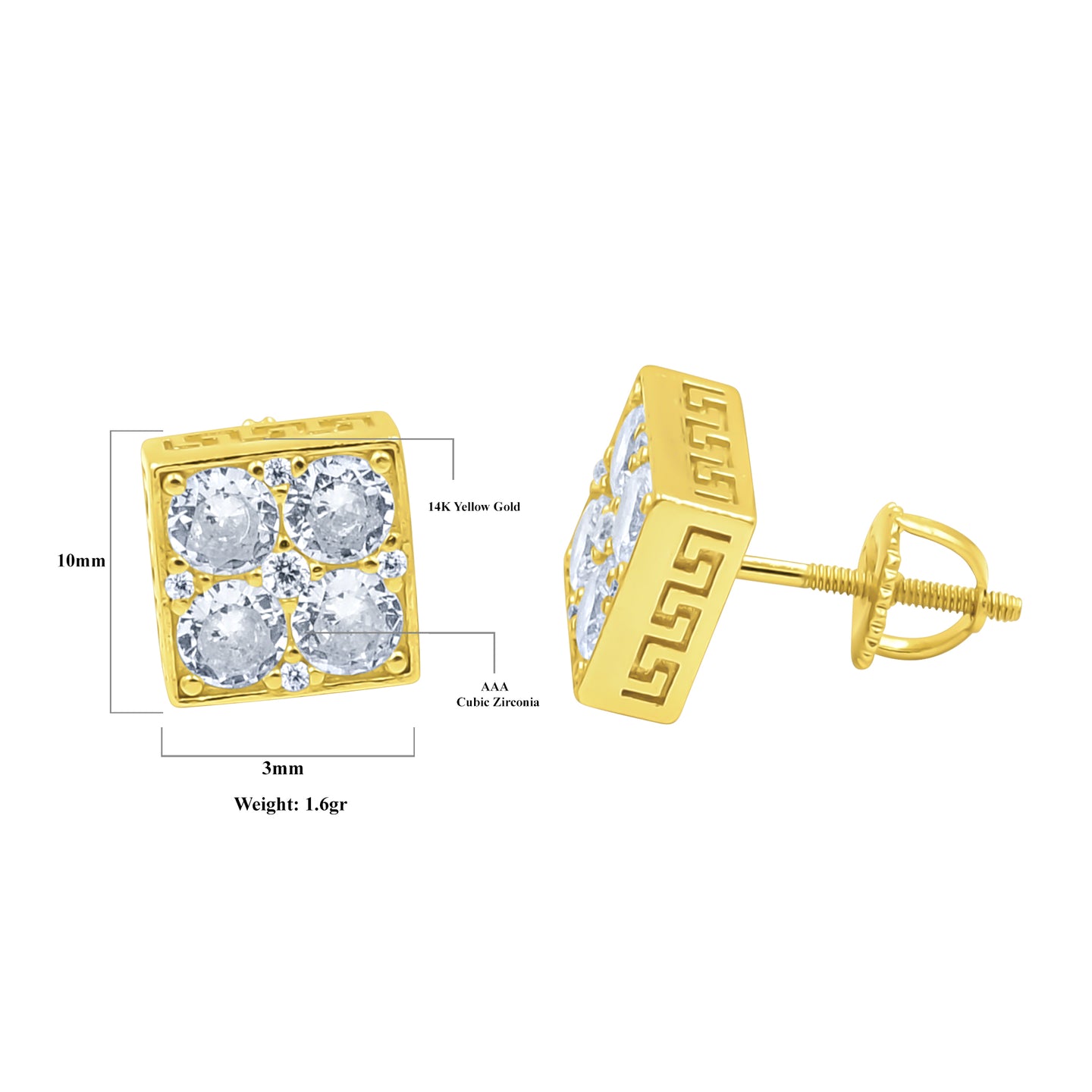 BELLE SILVER EAR TOPS I 9217832