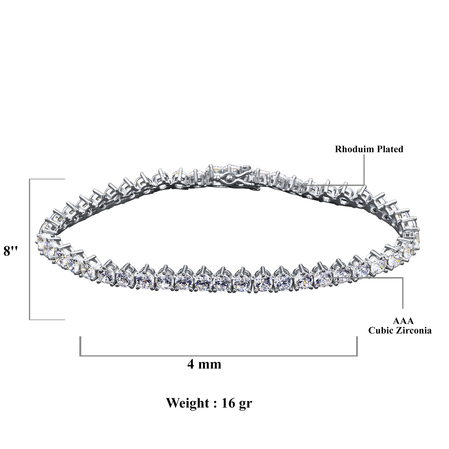 KAUNIS 4MM BRACELET I 9217951