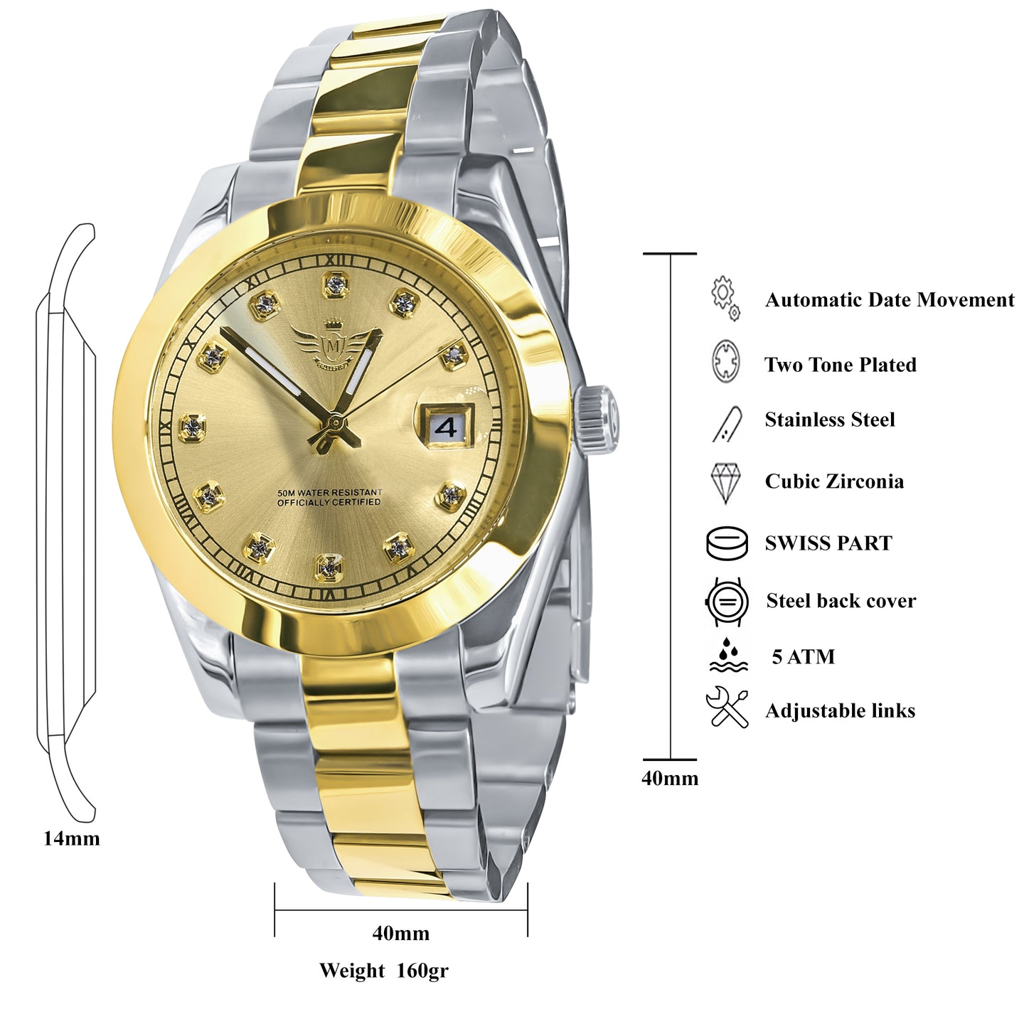 MARSHAL STEEL AUTOMATIC  WATCH I 5306842