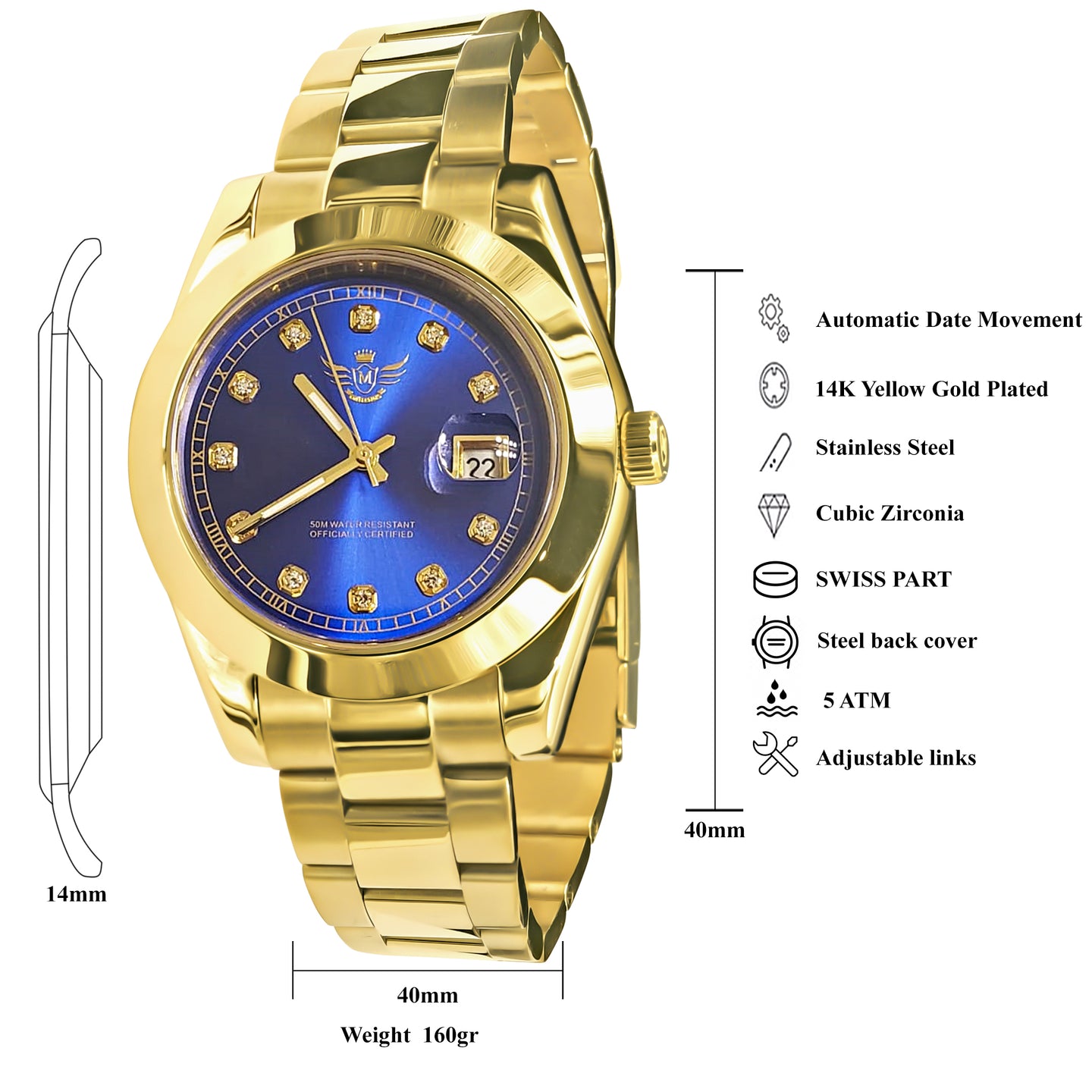 MARSHAL STEEL AUTOMATIC  WATCH I 5306813