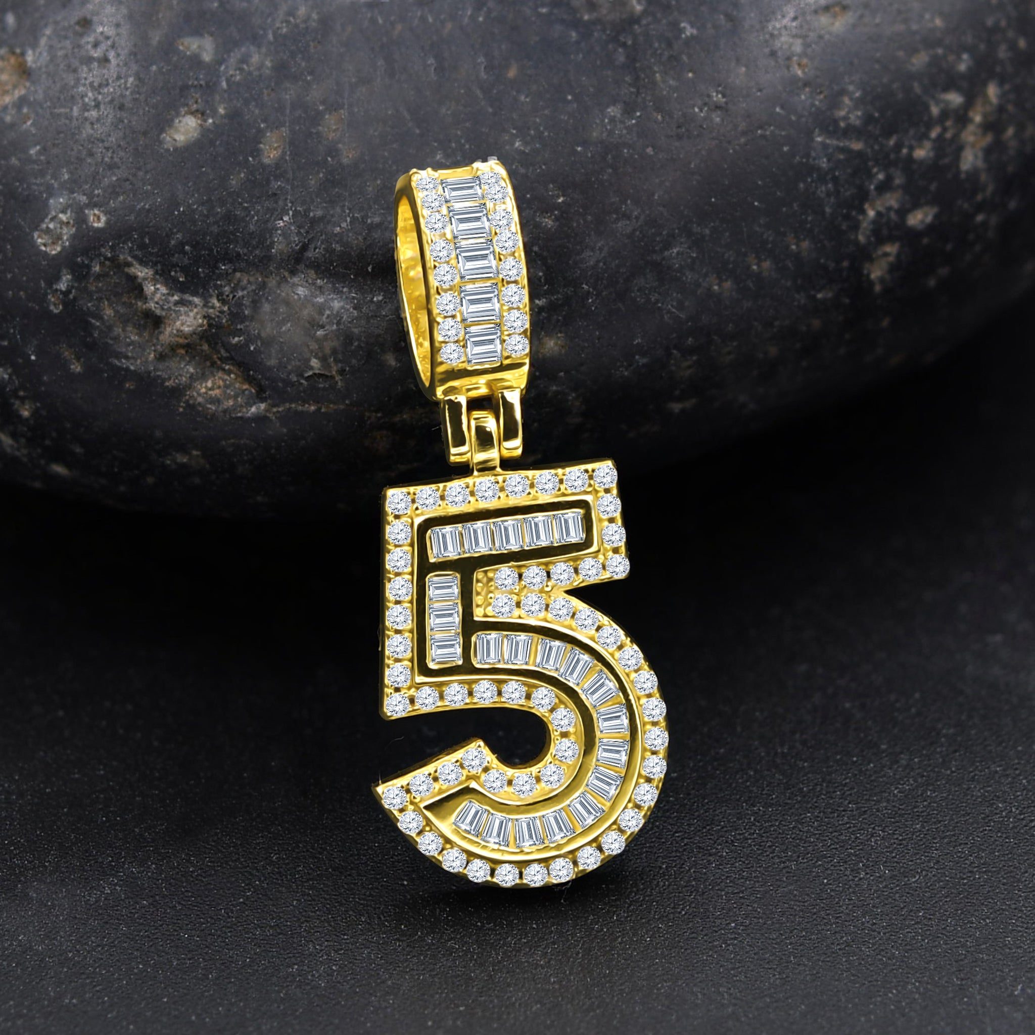 CIPHER STERLING SILVER (NUMERIC) PENDANT WITH CZ I 9218401