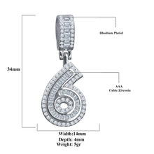 CIPHER STERLING SILVER (NUMERIC) PENDANT WITH CZ I 9218411