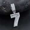 CIPHER STERLING SILVER (NUMERIC) PENDANT WITH CZ I 9218421
