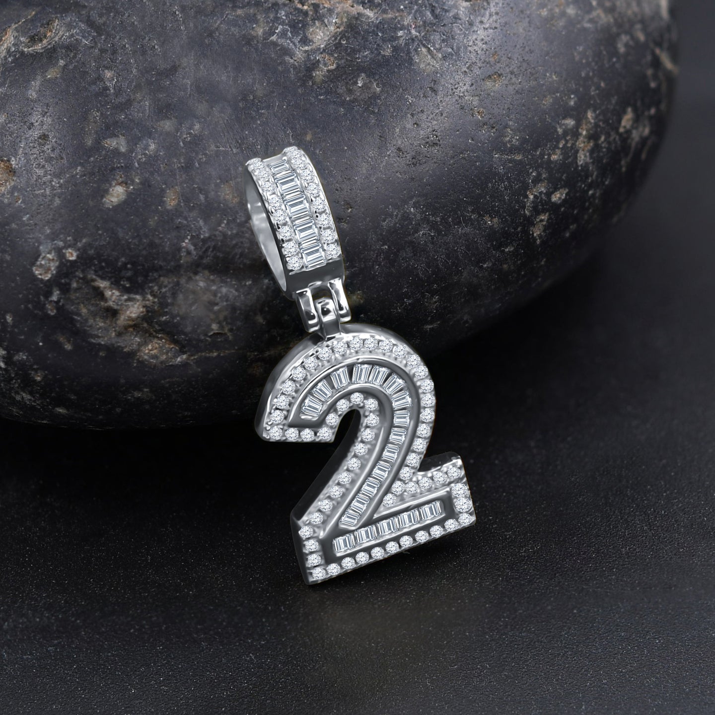 CIPHER STERLING SILVER (NUMERIC) PENDANT WITH CZ I 9218371