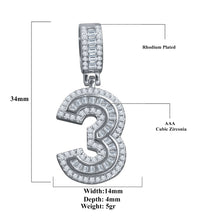 CIPHER STERLING SILVER (NUMERIC) PENDANT WITH CZ I 9218381