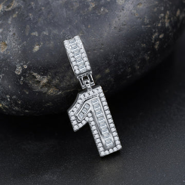 CIPHER STERLING SILVER (NUMERIC) PENDANT WITH CZ I 9218361