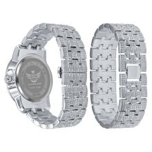 CANDIDUS PRINCESS CUT ICED OUT WATCH & BRACELET SET I 530721
