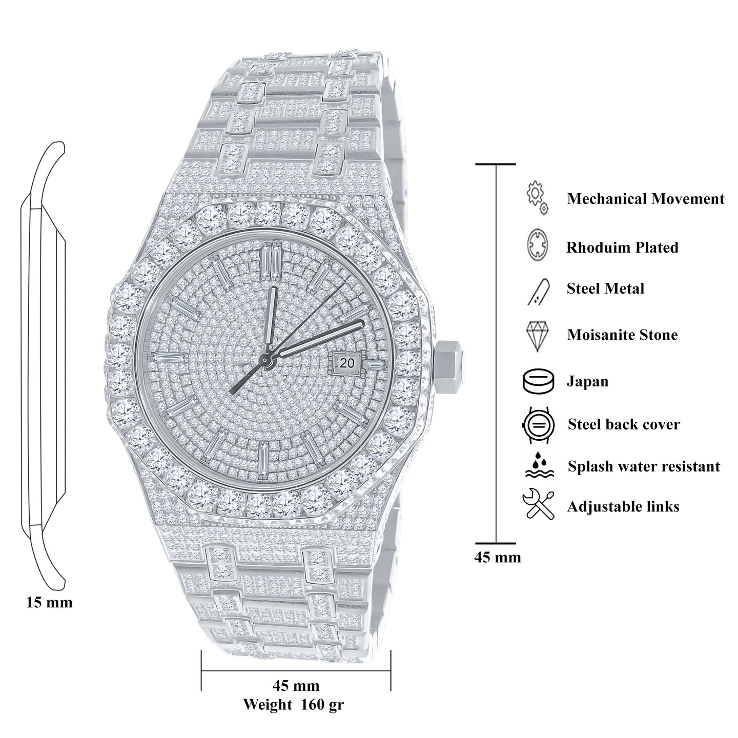 CONCORDE MOISSANITE STEEL WATCH I 590021