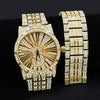 LUXE ROMAN INDEXED ICED OUT WATCH & BRACELET SET I 530712