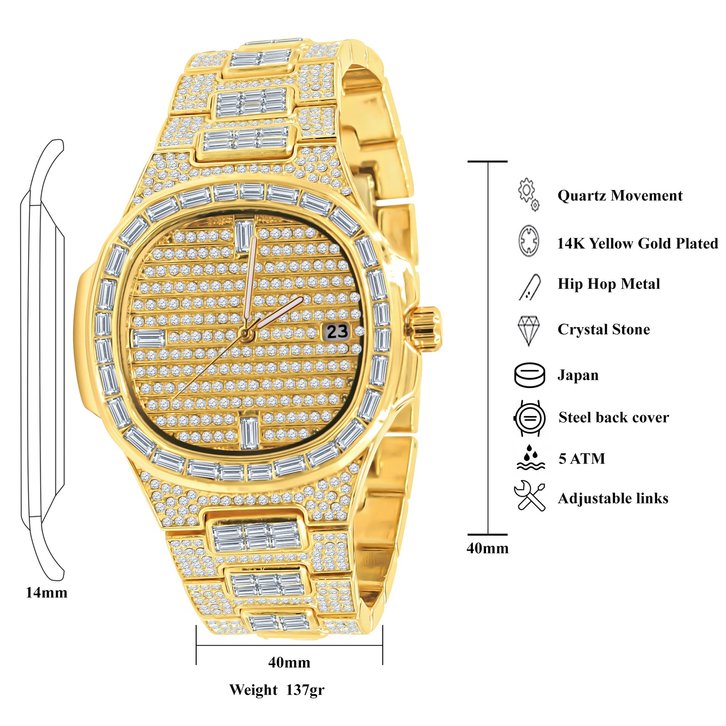 ATTITUDE HIP HOP METAL WATCH I 563122