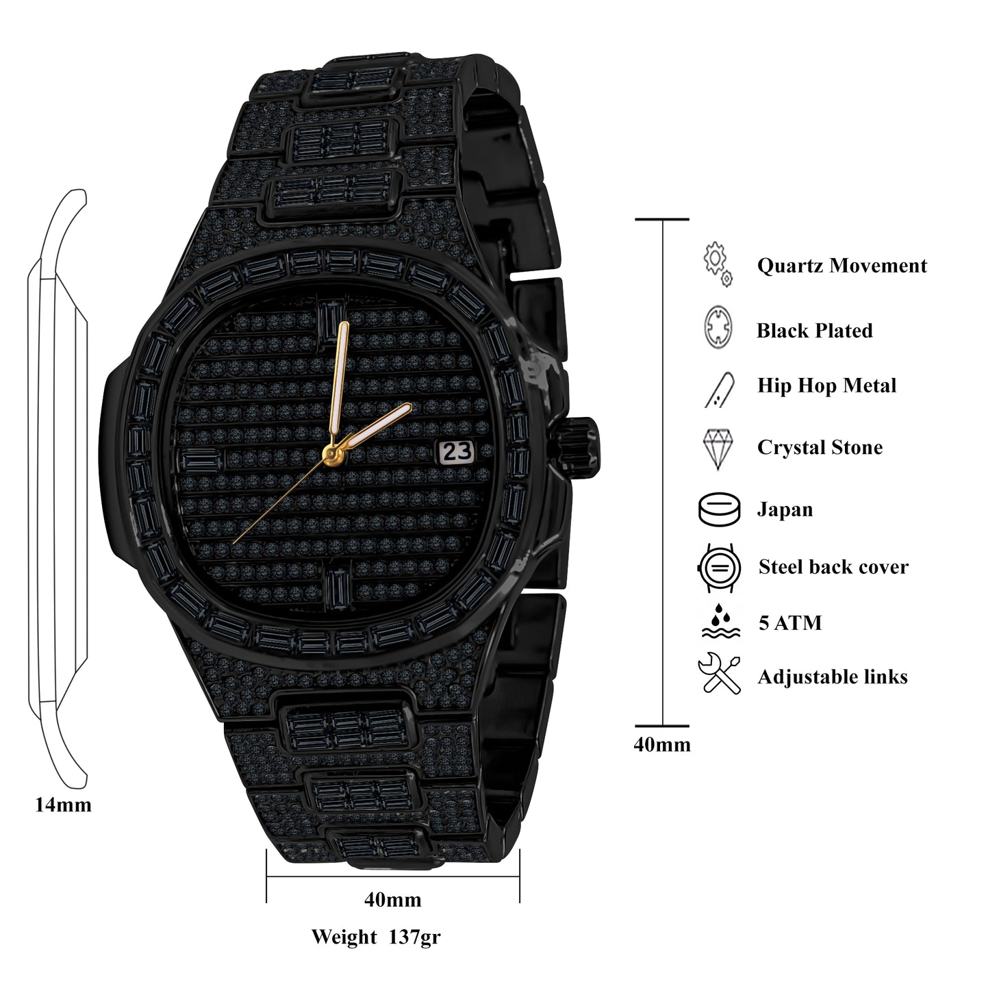 ATTITUDE HIP HOP METAL WATCH I 563123