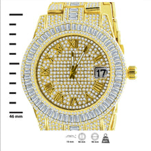 OYSTER BAGUETTE BEZEL ICED OUT WATCH & BRACELET SET | 530752