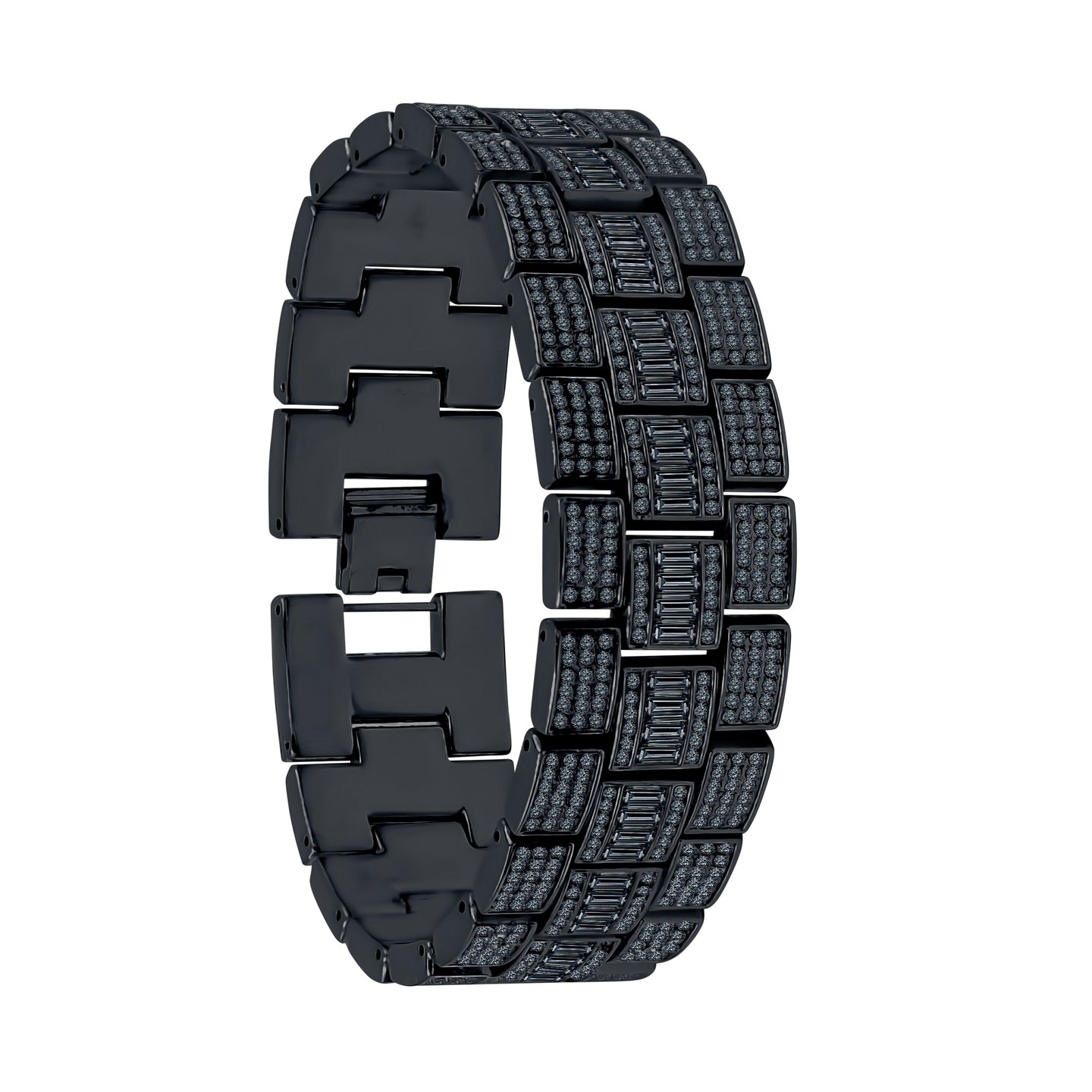 OYSTER BAGUETTE BEZEL ICED OUT WATCH & BRACELET SET | 530753