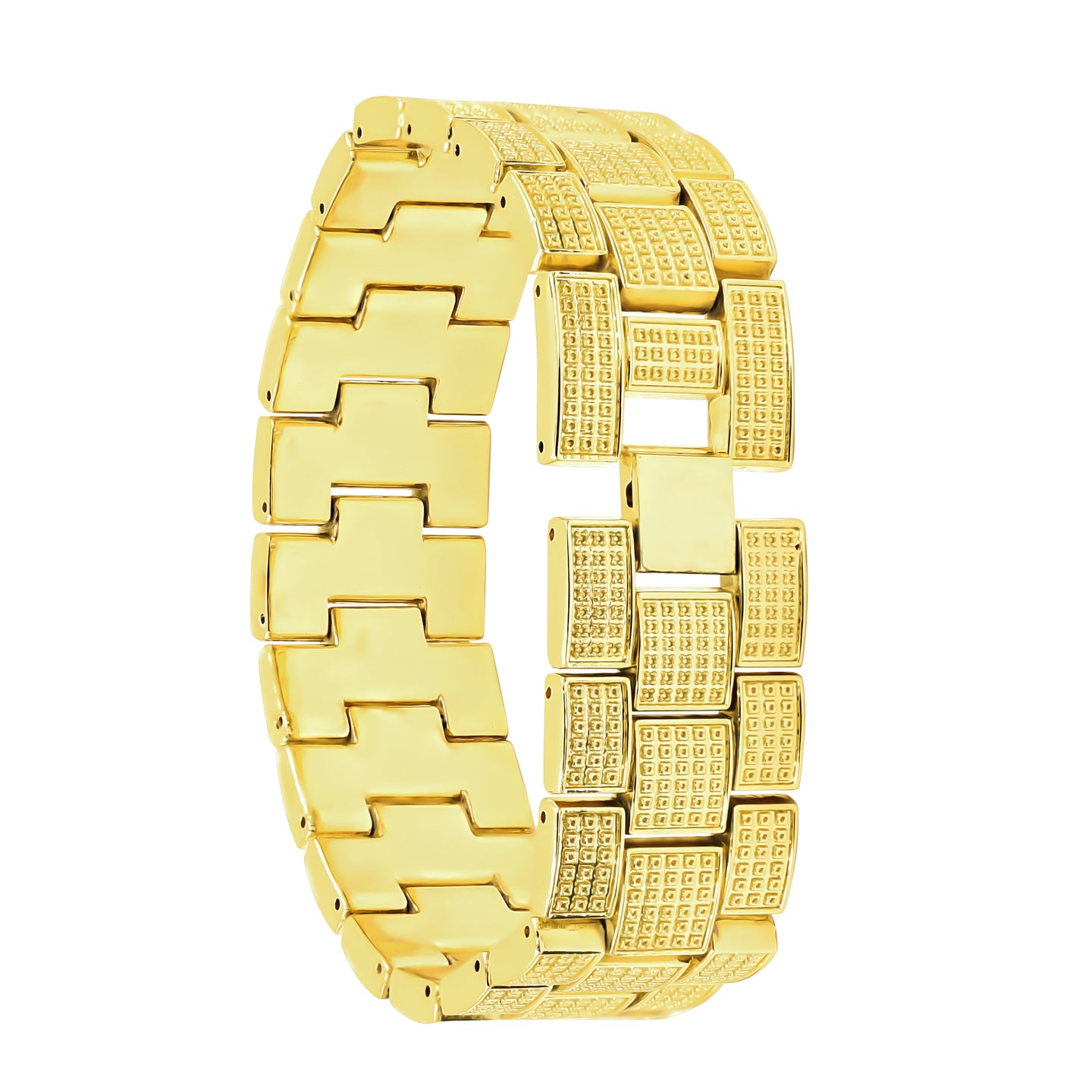 OYSTER BAGUETTE BEZEL ICED OUT WATCH & BRACELET SET | 530758