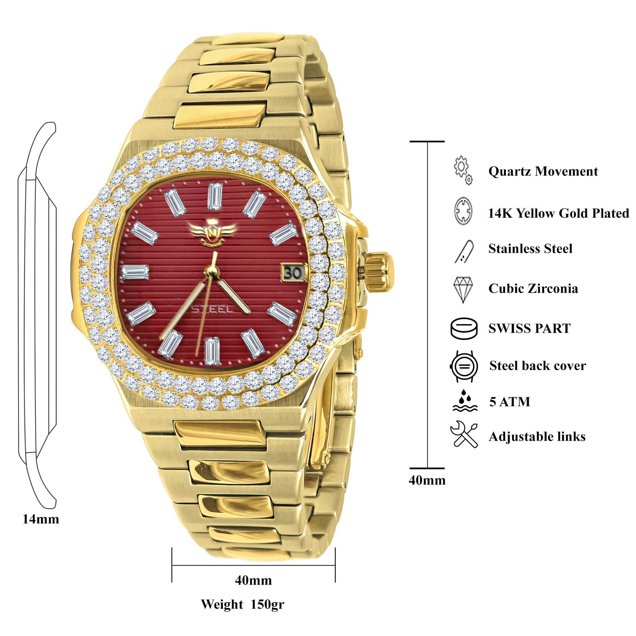 GAYLORD STEEL WATCH  | 530676