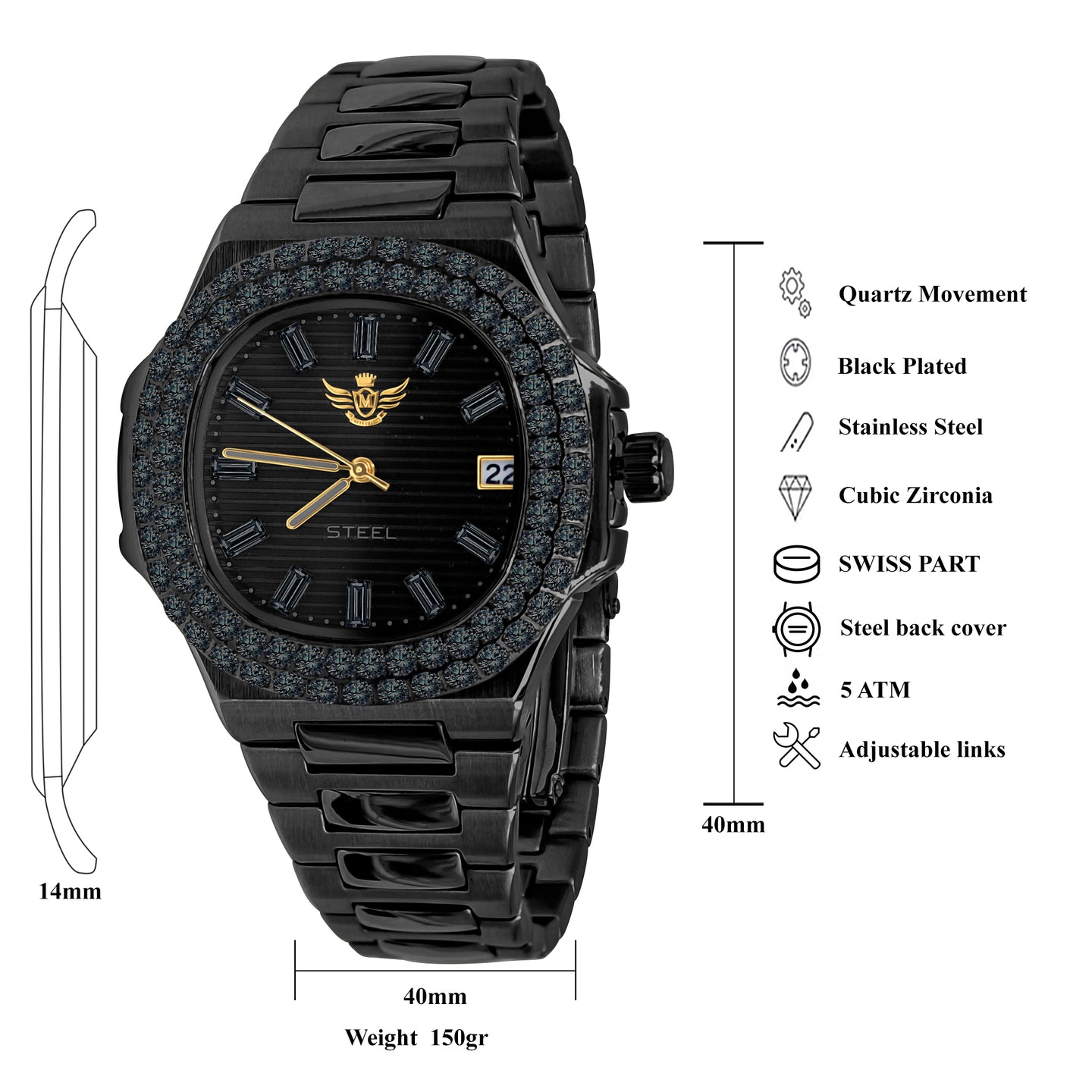 GAYLORD STEEL WATCH  | 530673