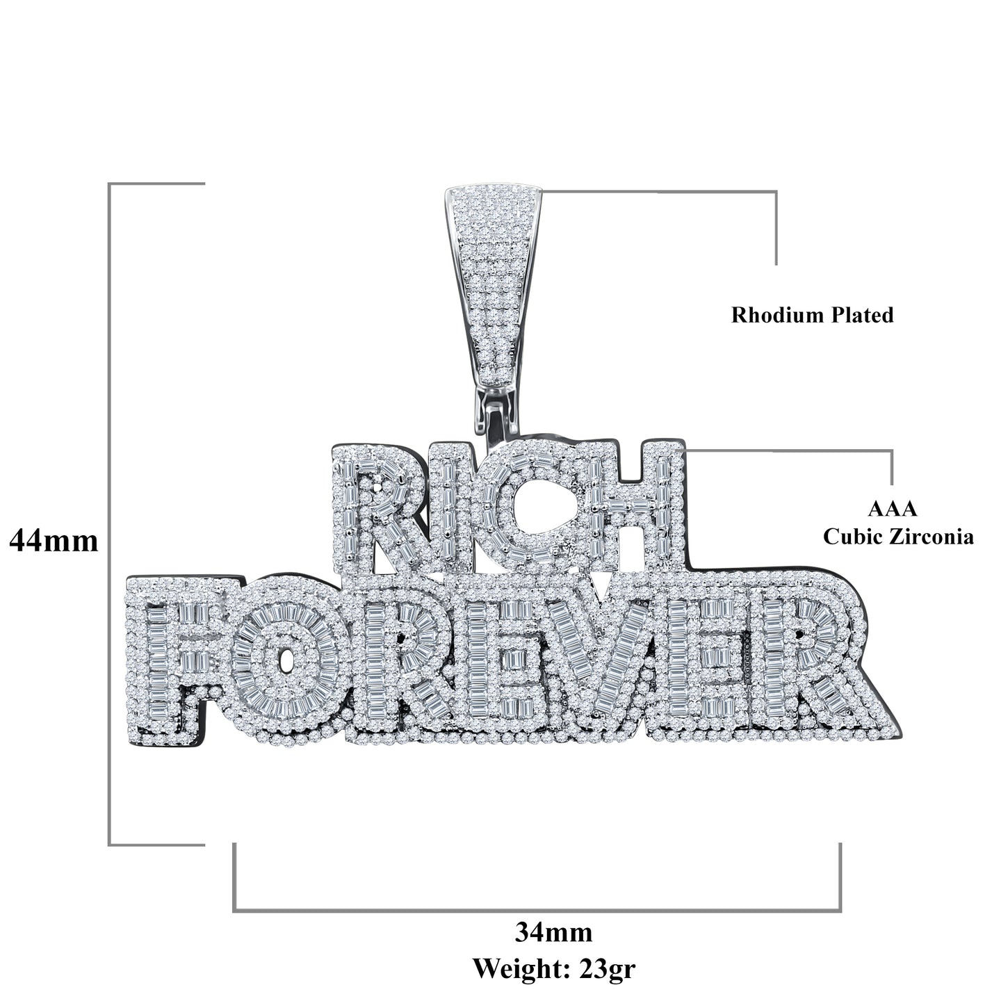 FLUSH STERLING SILVER CZ PENDANT  |  9218591