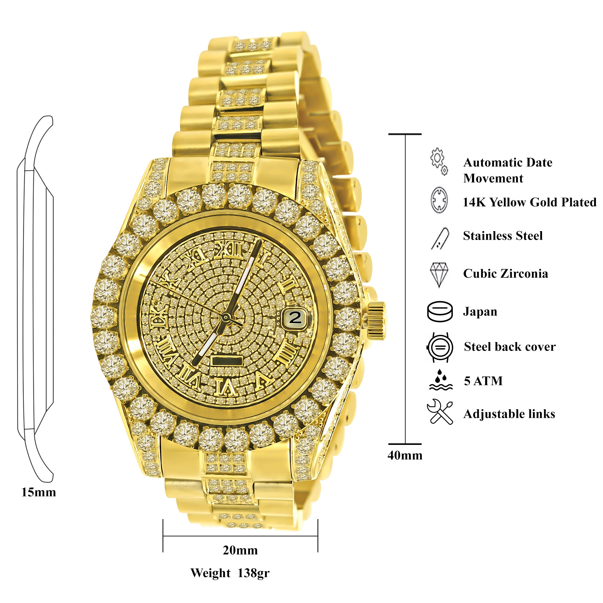 MONARCH METAL WATCH CZ I 530314