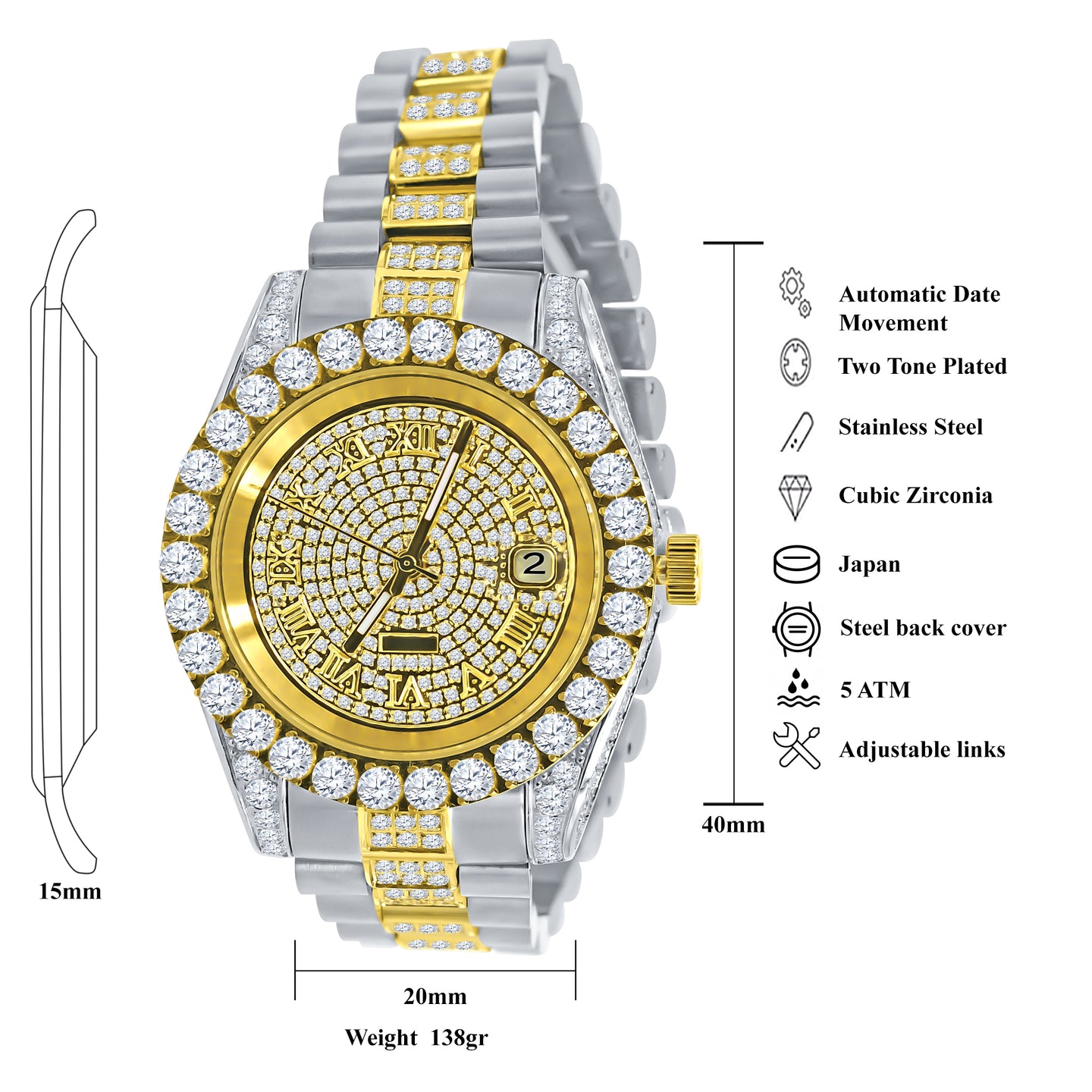 MONARCH METAL WATCH CZ I 5303142