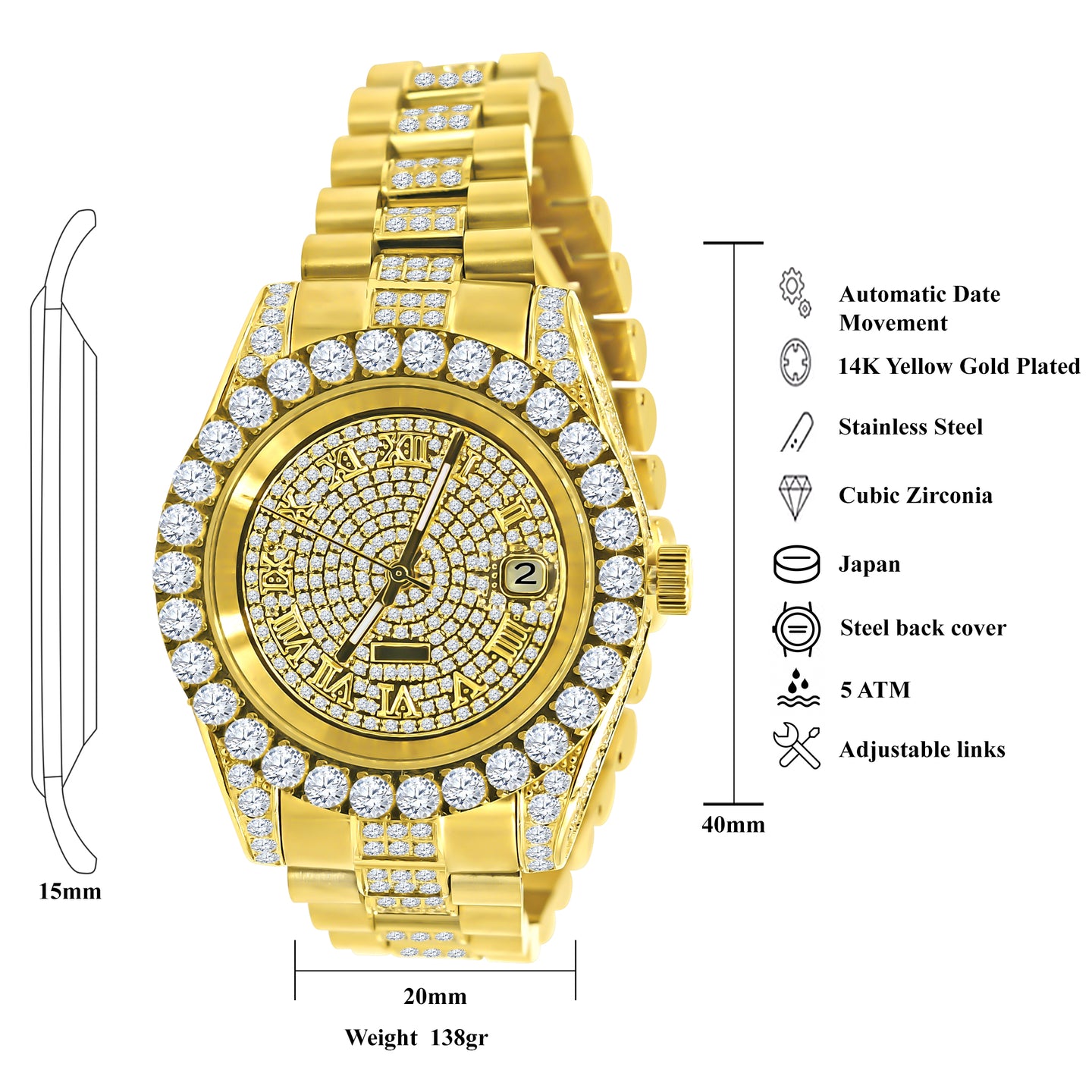 MONARCH METAL WATCH CZ I 530312