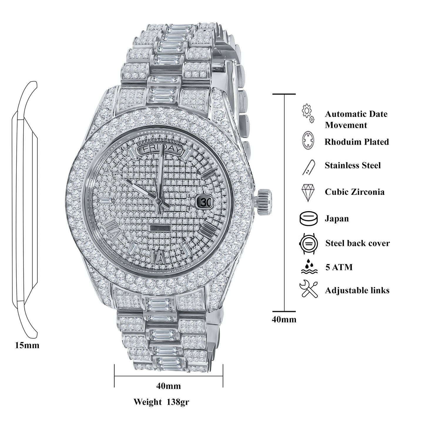 FANCIFUL STEEL WATCH  | 530761