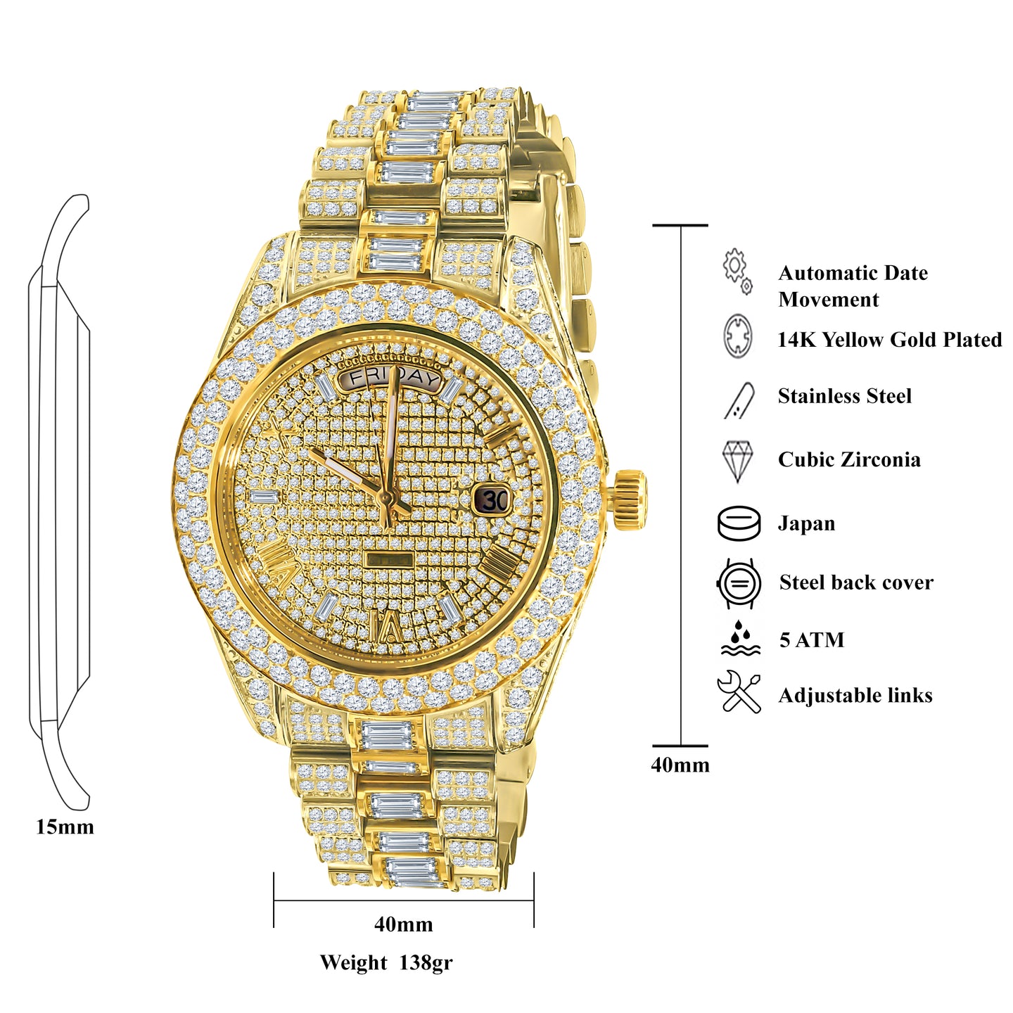 FANCIFUL STEEL WATCH  | 530762