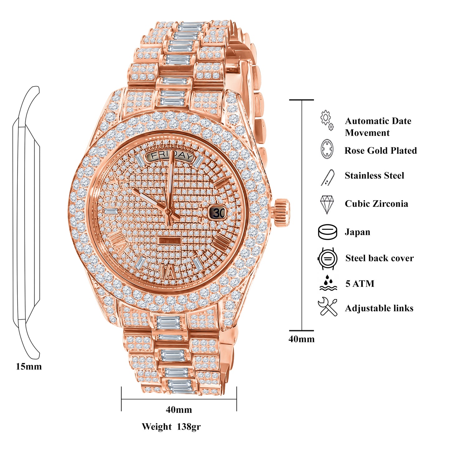 FANCIFUL STEEL WATCH  | 530765