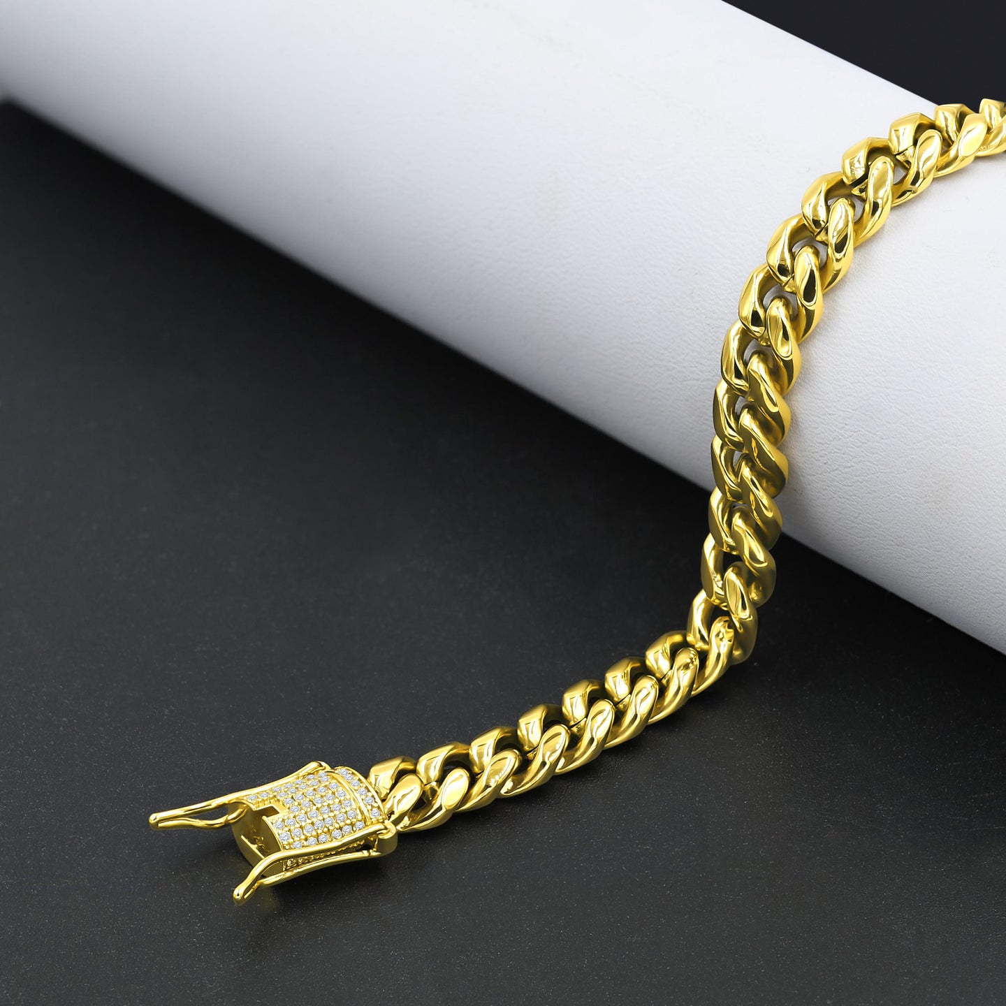 RITZY 8MM  8" CUBAN ICED OUT BRACELET I 950732