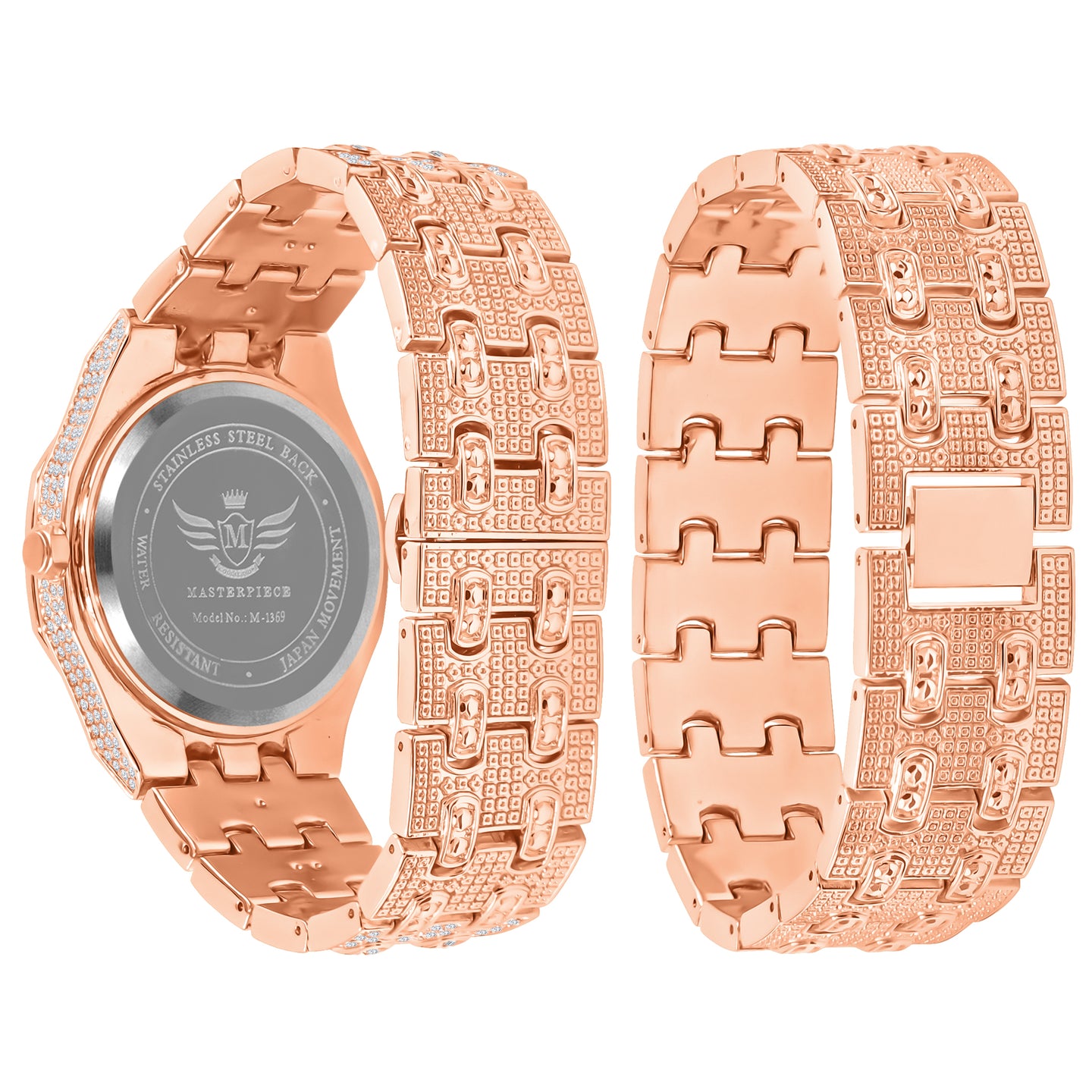 WINSOME ICED OUT WATCH & BRACELET I 530805