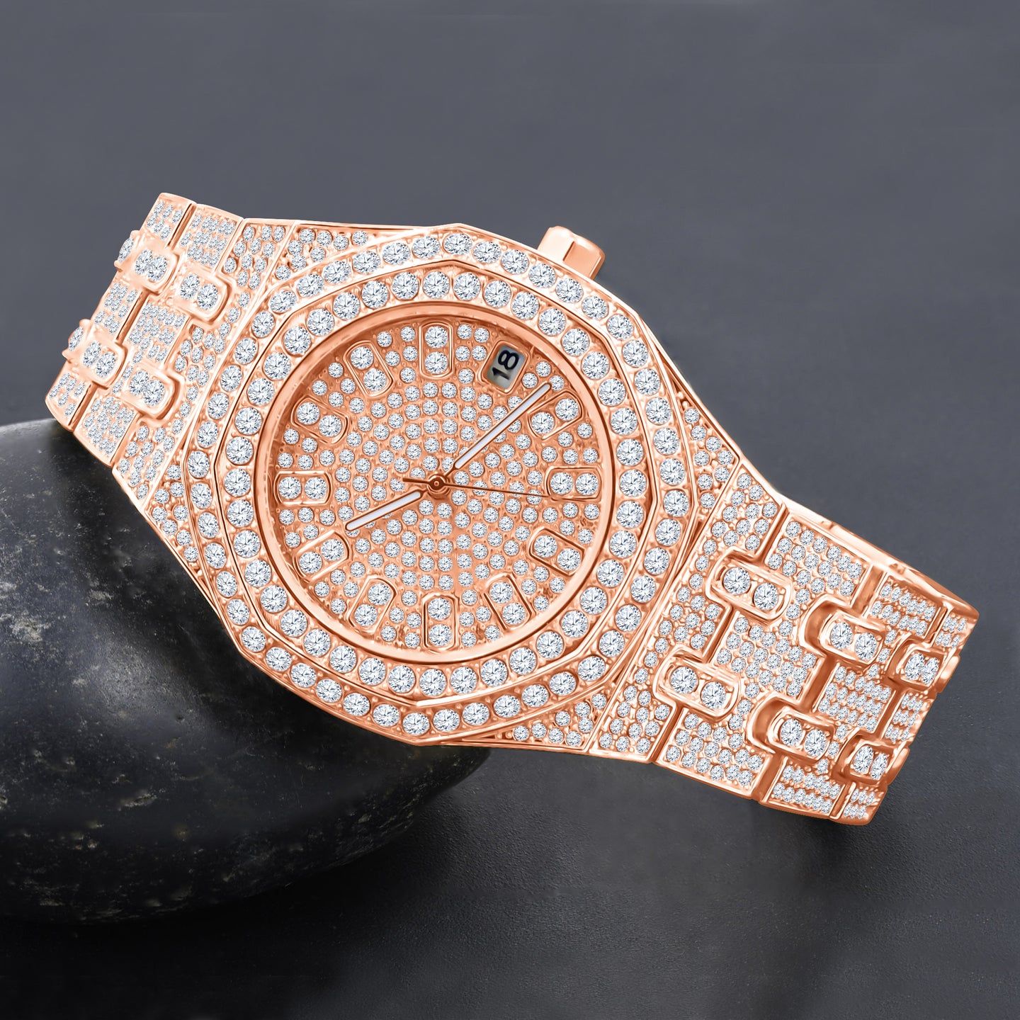 WINSOME ICED OUT WATCH & BRACELET I 530805