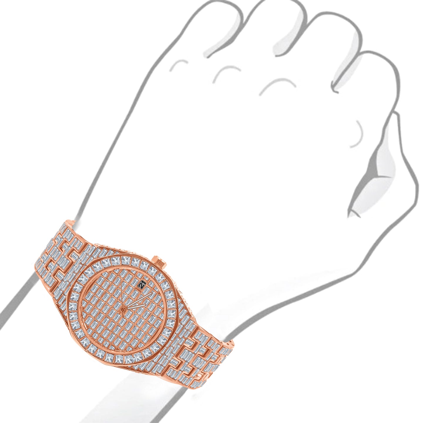 EBLOUISSANT HIP HOP CRYSTAL WATCH I 563095