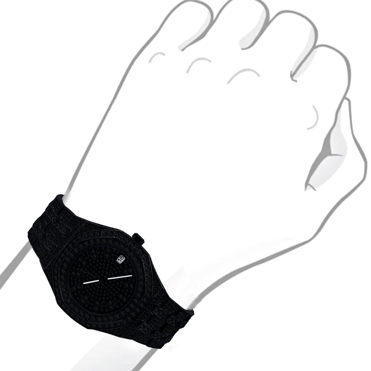 WINSOME ICED OUT WATCH & BRACELET I 530803