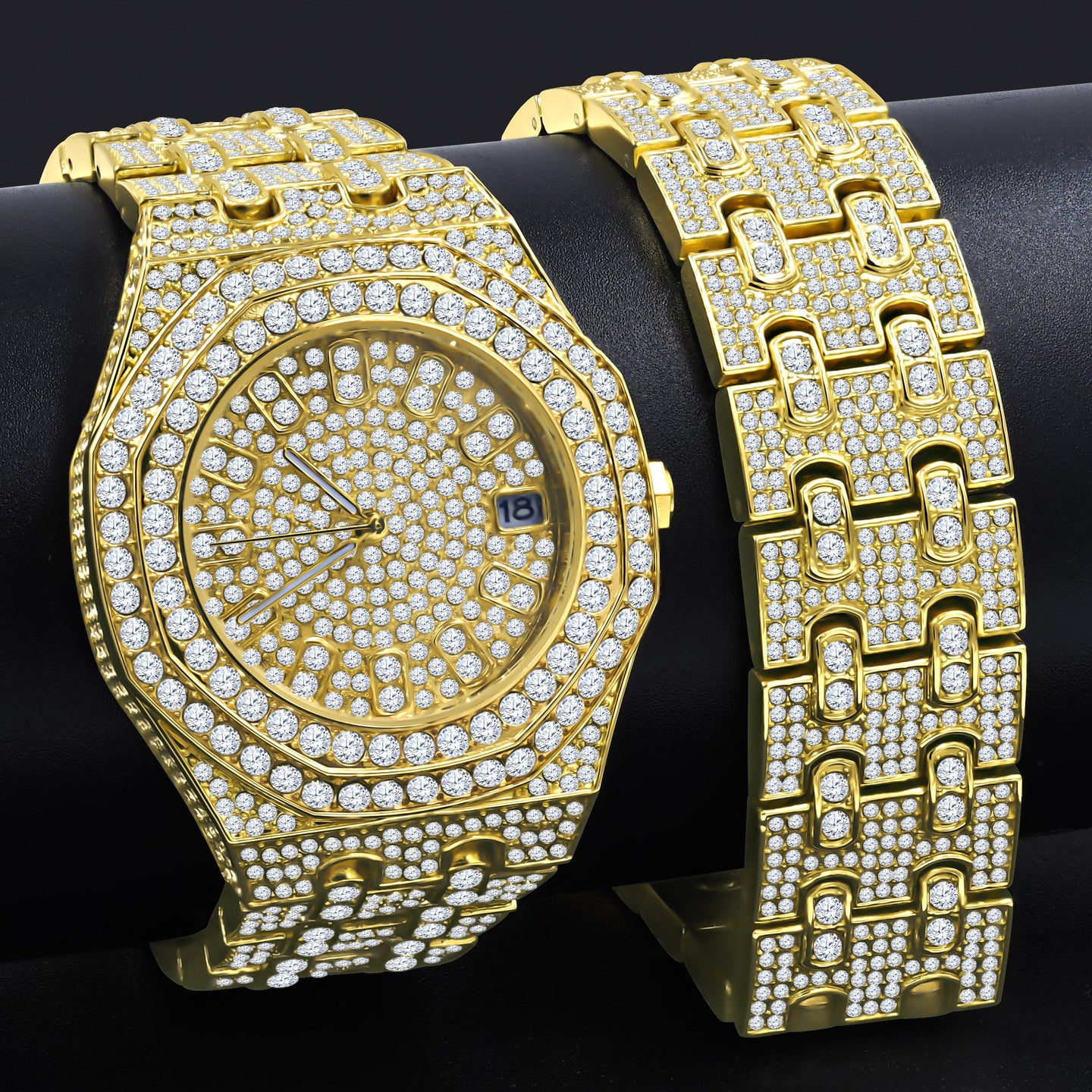 WINSOME ICED OUT WATCH & BRACELET I 530802