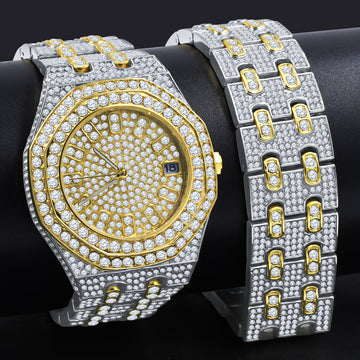WINSOME ICED OUT WATCH & BRACELET I 5308042