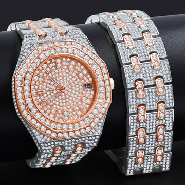 WINSOME ICED OUT WATCH & BRACELET I 5308018